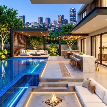 The Skyline Terrace — Luxury Outdoor Kitchen & Entertainment Design